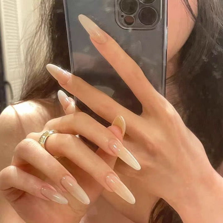 Artistic Floral Design Press-On Nail Set Bowlift