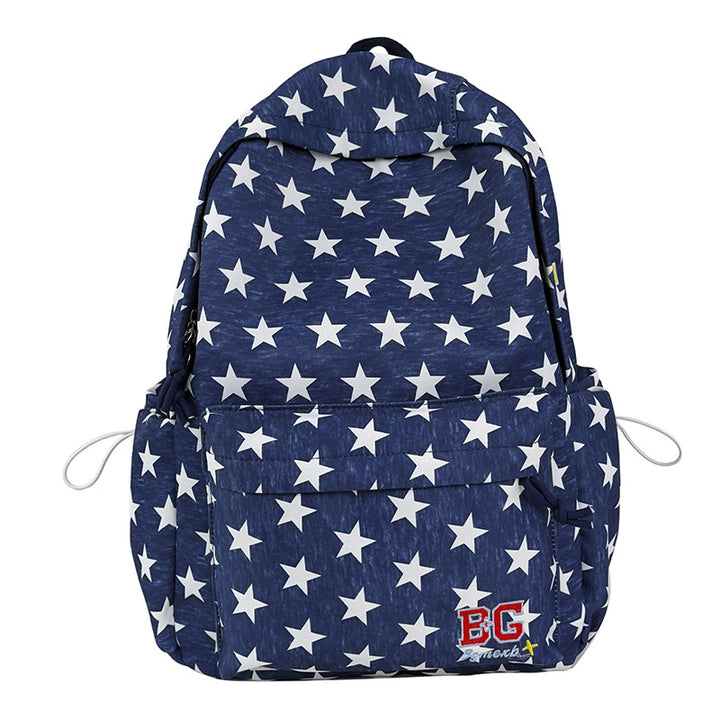 Star-Patterned Casual Backpack Bowlift