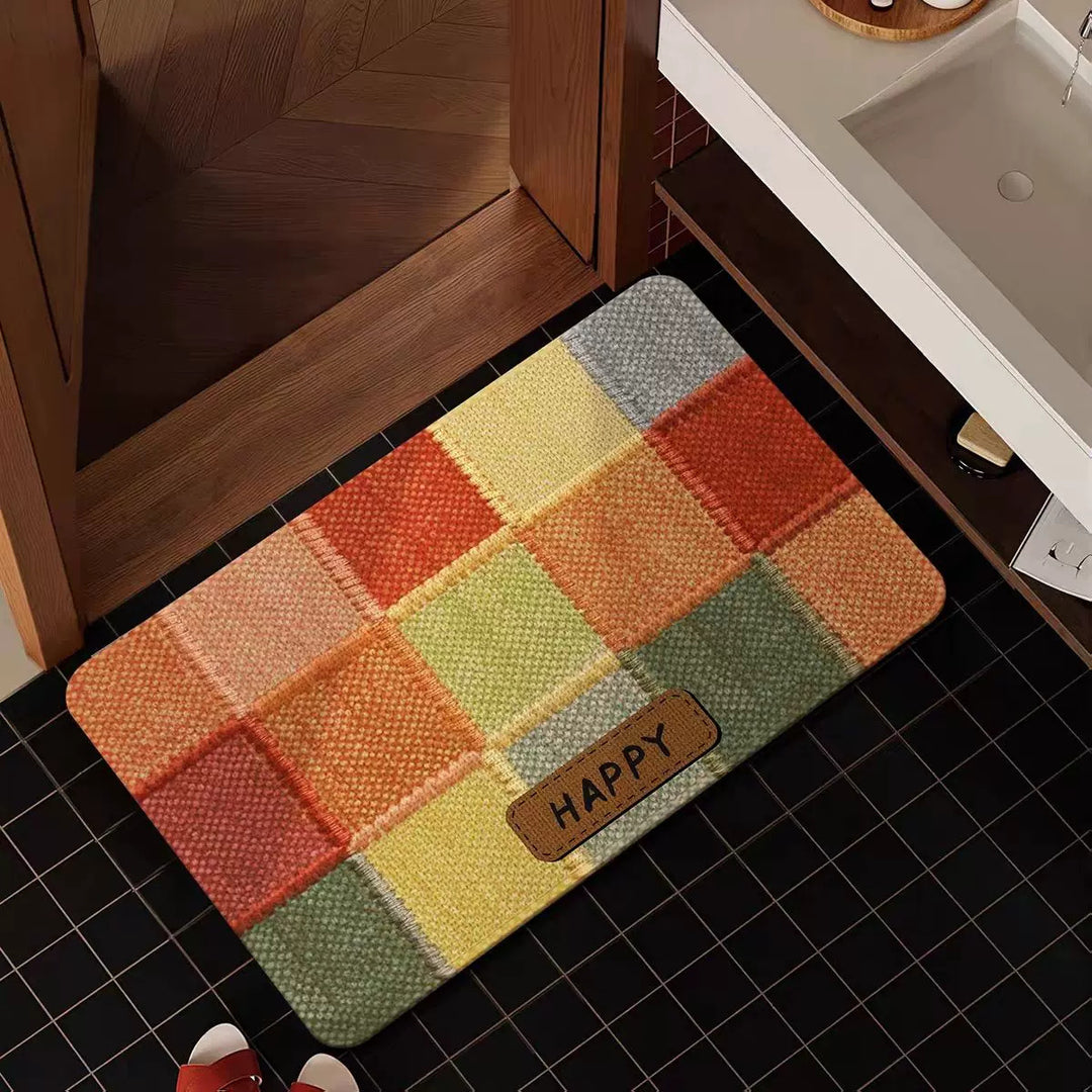 Cozy Patchwork Bath Mat Bowlift