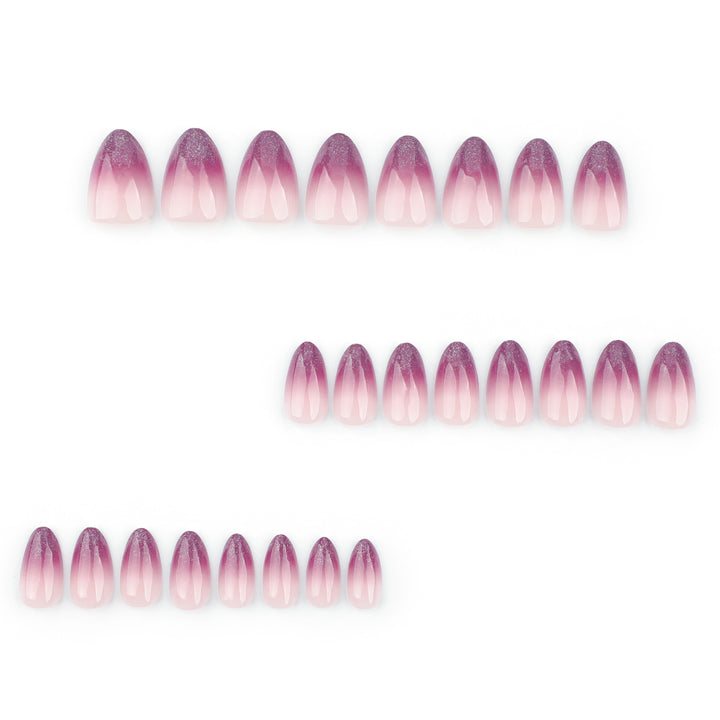 Shiny nail extensions with gentle ombre effect Bowlift