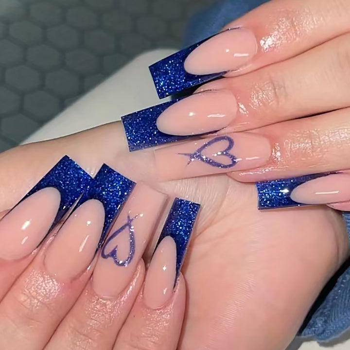 Decorative Glittery Press-On Nails Bowlift