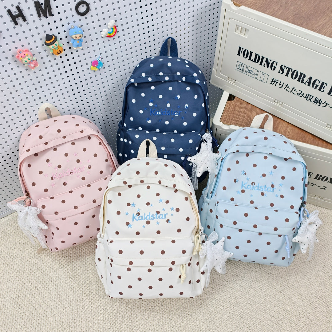 Cute Polka Dot Patterned Backpack Bowlift