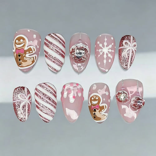 Festive Themed Decorative Press-On Nails