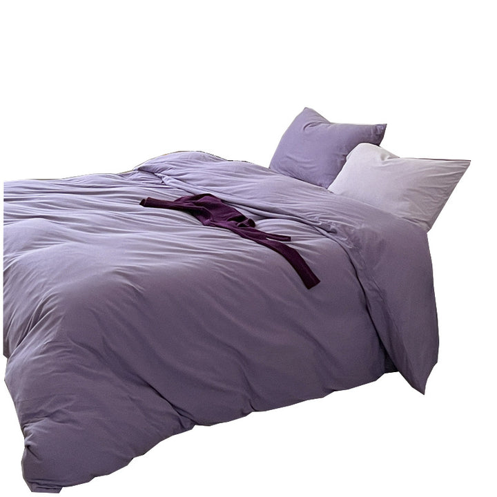 Skin-friendly cotton percale bedding set with fitted sheet and pillowcases