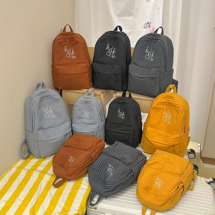 Casual Checked Patterned Backpack Bowlift