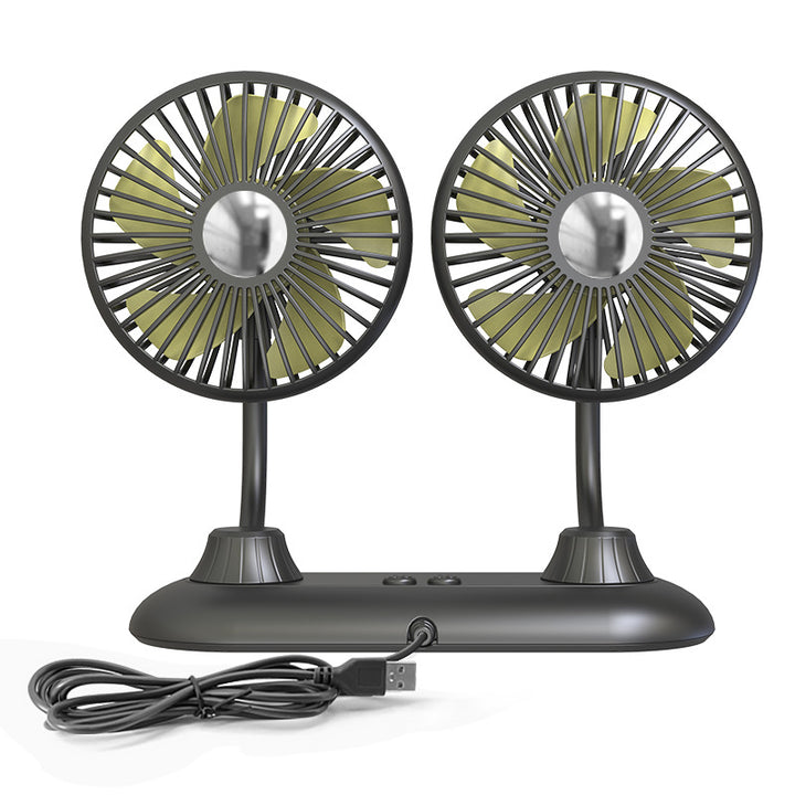 Portable Dual Adjustable USB Desk Fan Bowlift