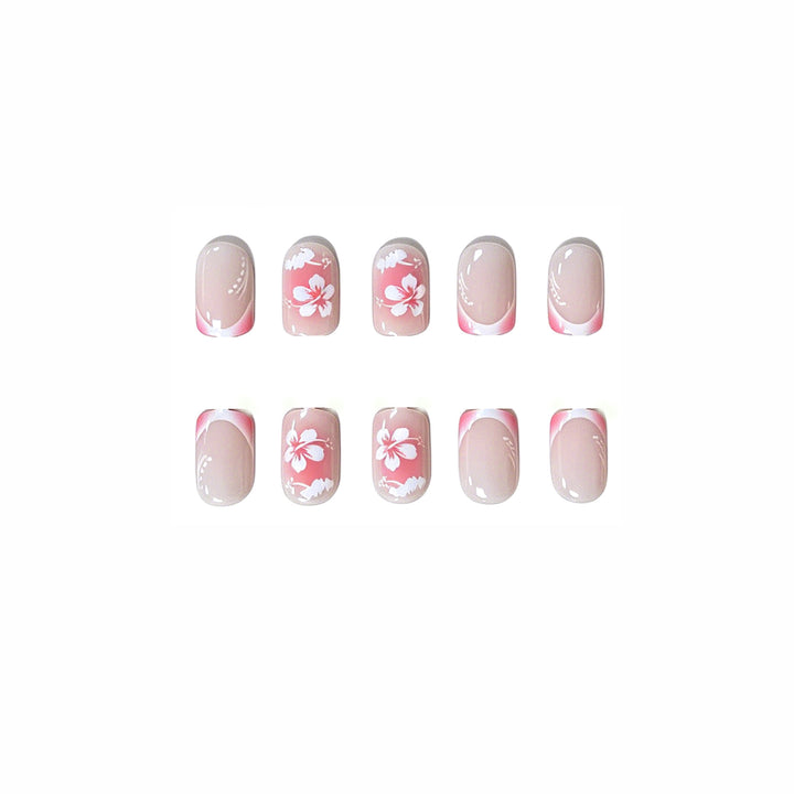 Floral Acrylic Nail Art Design Bowlift