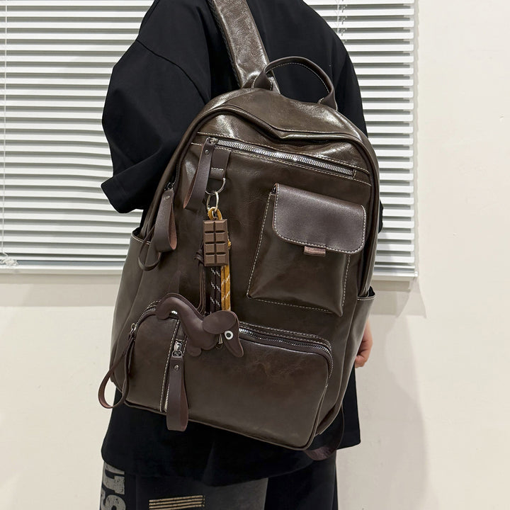 Durable Vintage Leather Backpack Bowlift