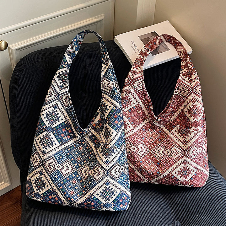 Ethnic-Inspired Patterned Sling Bag