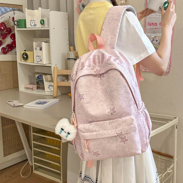 Star Print Decorative Backpack Bowlift