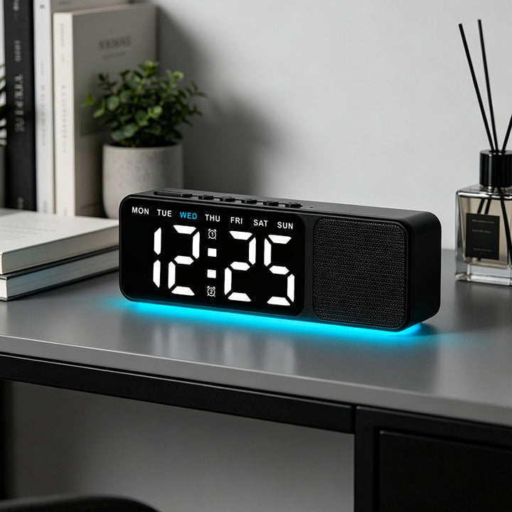 Digital LED alarm clock with multicolor lighting Bowlift