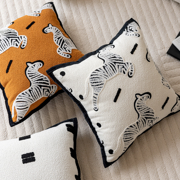 Luxurious cushion made of faux fur