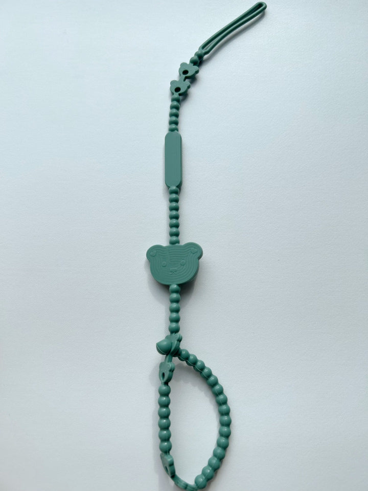Silicone Beaded Baby Pacifier Clip and Teether Strap
