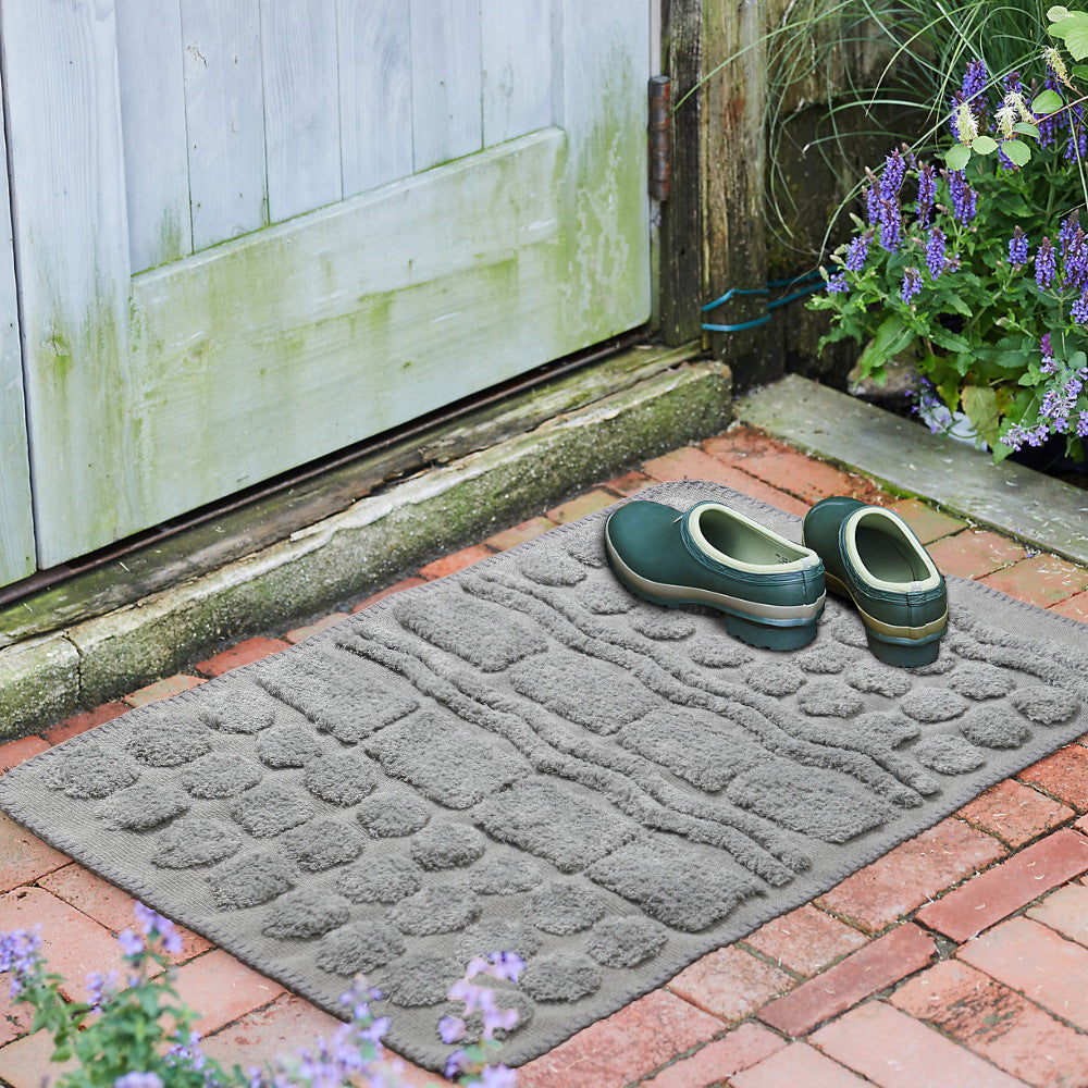 Luxurious organic cotton bath mat with relief pile structure Bowlift