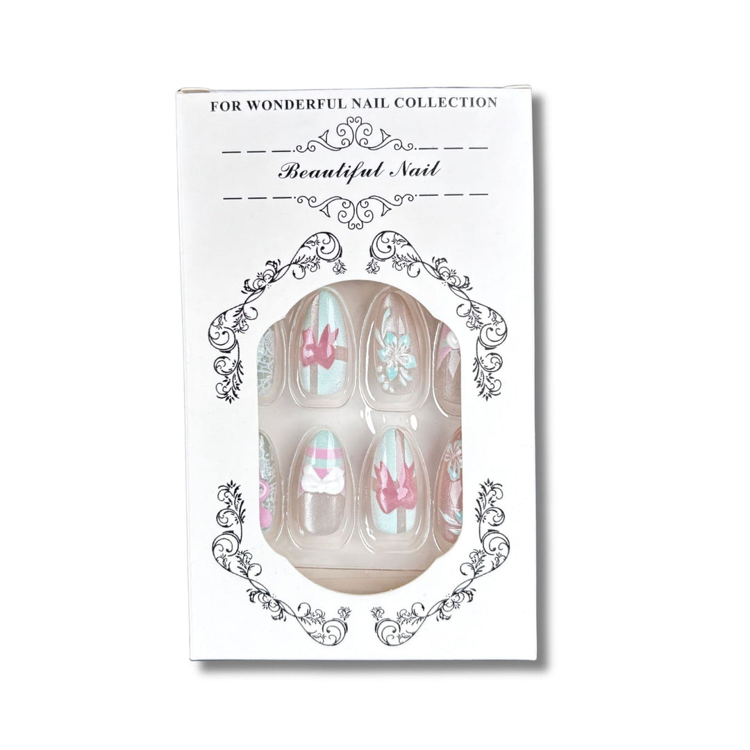 Tropical-Themed Artistic Press-On Nail Set
