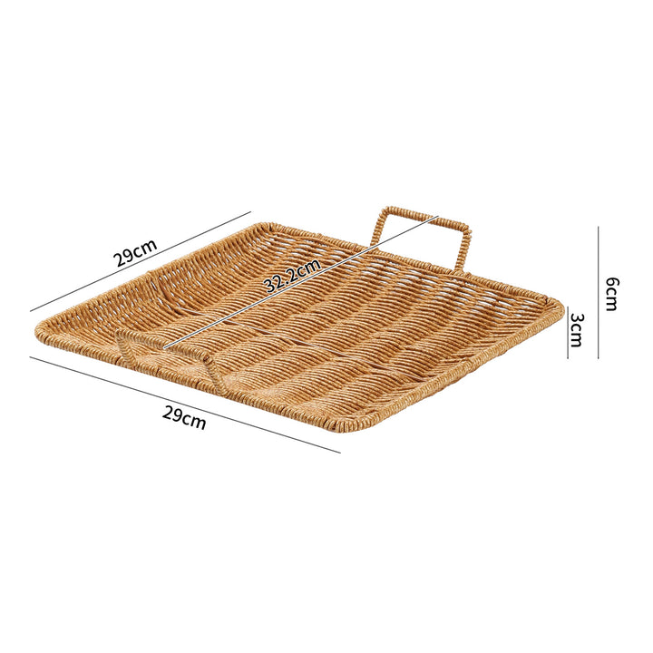 Woven Serving Tray with Easy-Grip Handles