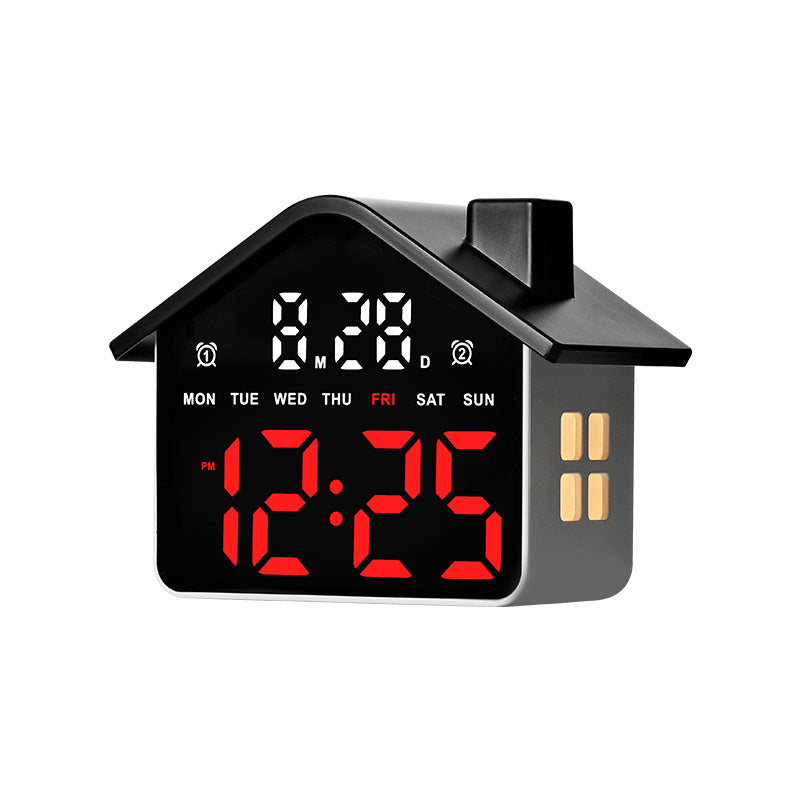 Digital Alarm Clock in House Design Bowlift
