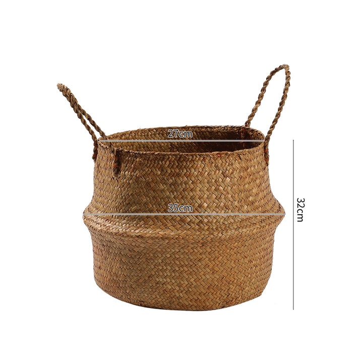 Handmade Woven Storage Basket with Natural Fibers