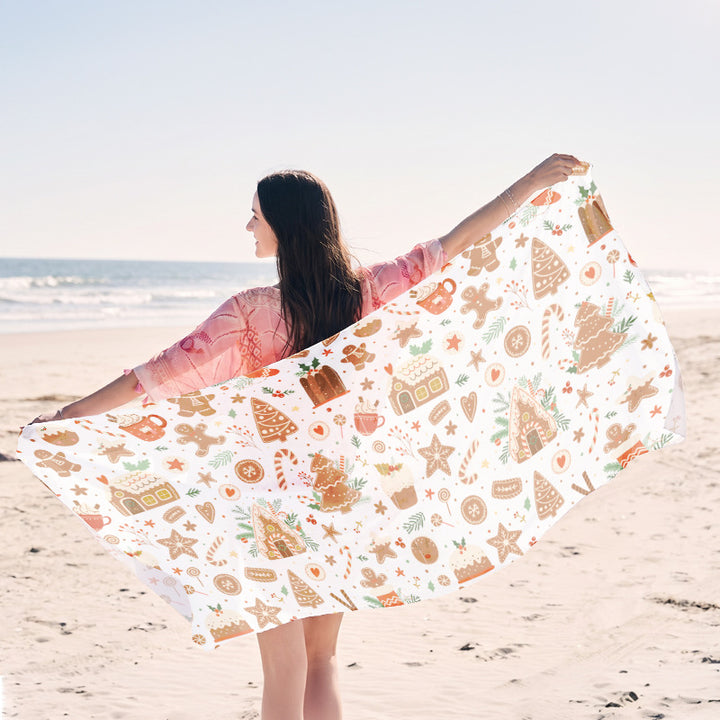 Light beach towel with creative jellyfish motif Bowlift
