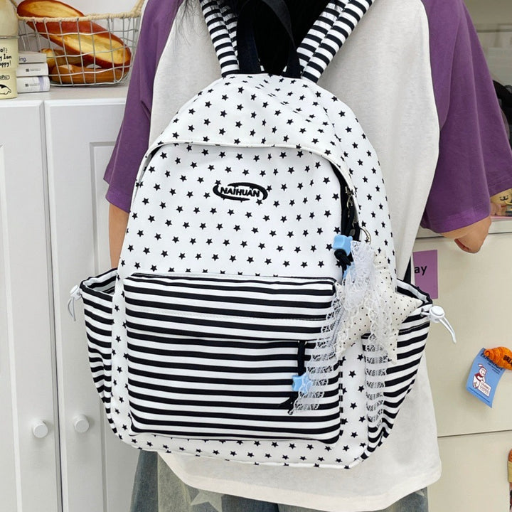 Stylish Star-Patterned Casual Backpack Bowlift