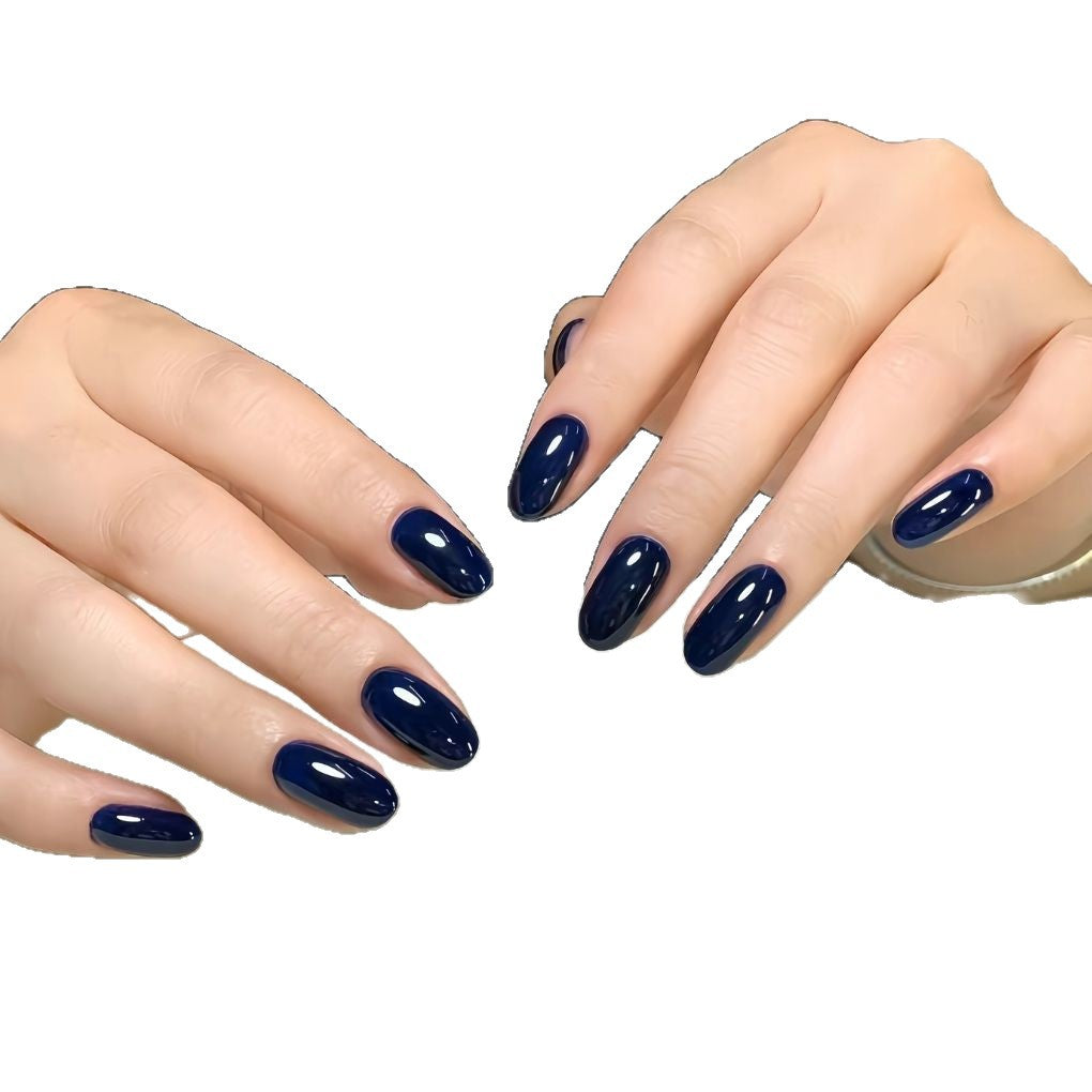 Glossy Almond Shaped Nail Extensions