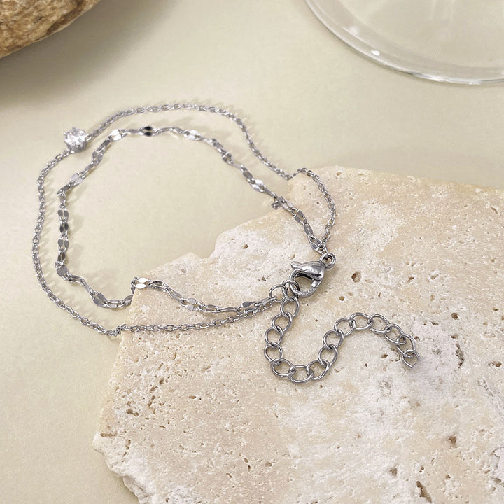 Dazzling Double Strand Anklet Bowlift