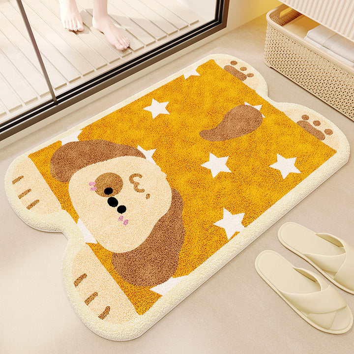 Panda-Themed Plush Bath Mat for Bathroom