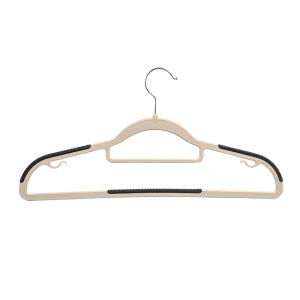 Non-Slip Multi-Purpose Suit and Trouser Hanger with Silicone Grip and Accessory Hooks Bowlift
