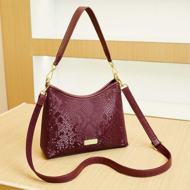 Textured Snakeskin Handbag