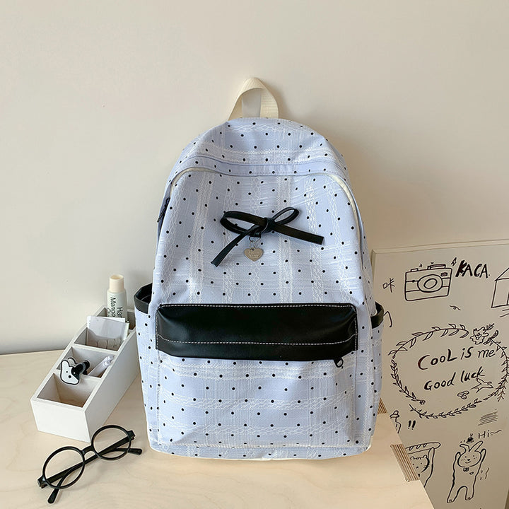 Polka Dot Patterned Mini Backpack Bowlift
