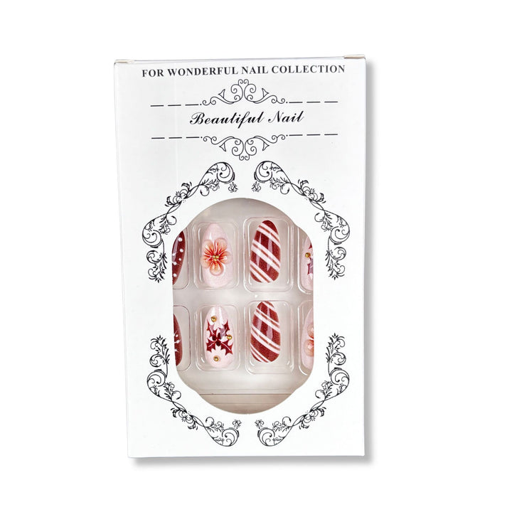 Festive Holiday Press-On Nail Art Set