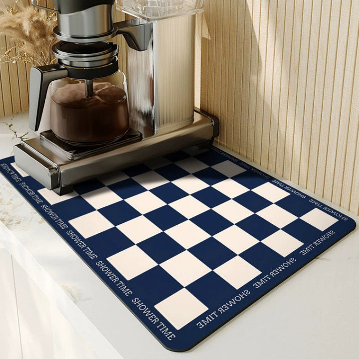 Checkerboard Design Kitchen Mat Bowlift