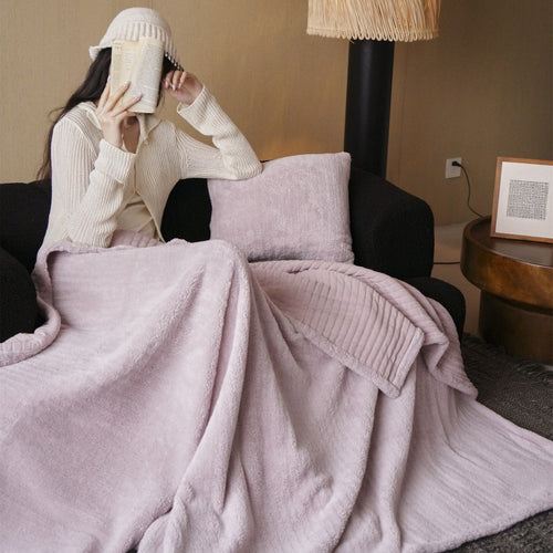 Quilted Plush Reversible Throw Blanket