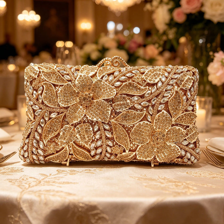 Floral Embellished Evening Clutch
