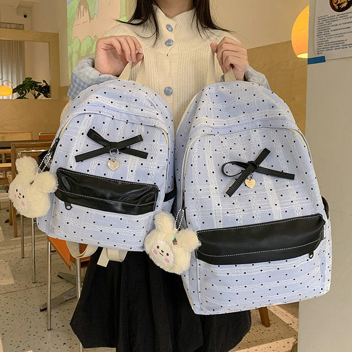 Polka Dot Patterned Mini Backpack Bowlift