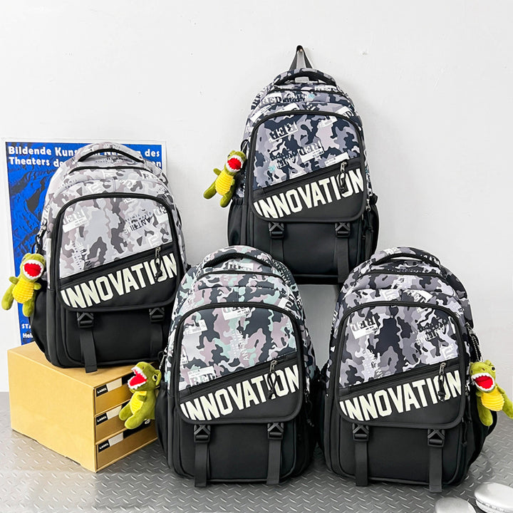 Stylish Camo Print Backpack Bowlift