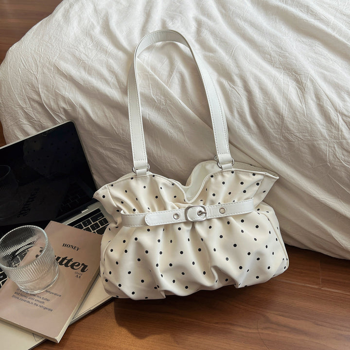 Stylish Soft Fabric Pleated Handbag