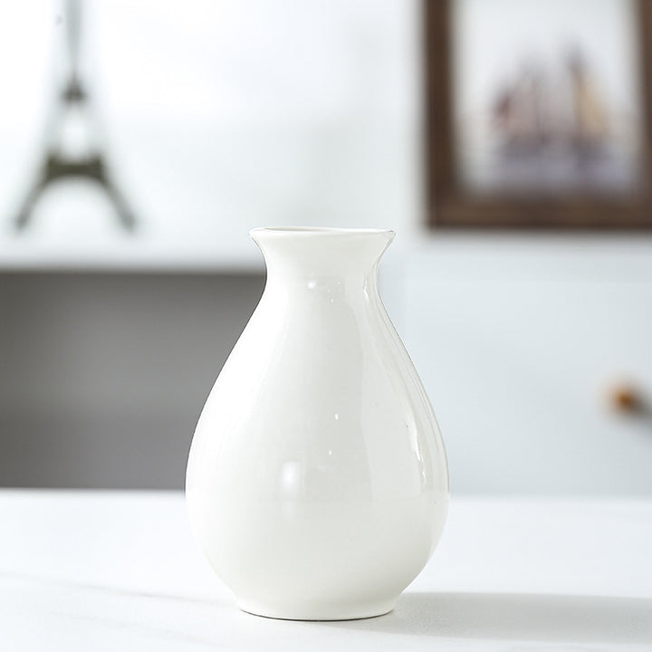 Contemporary Teardrop-Shaped Ceramic Decor Bowlift