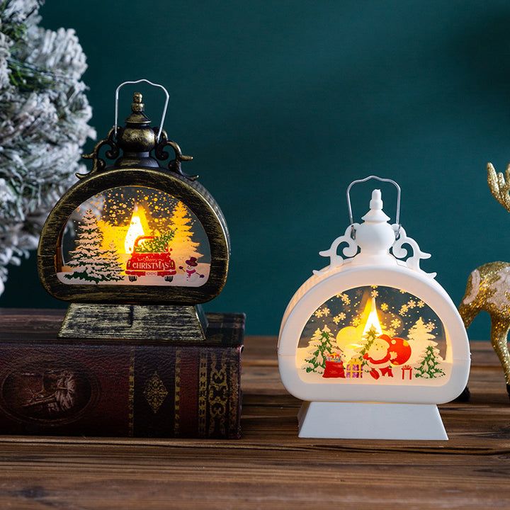 Decorative Christmas lantern with LED lighting