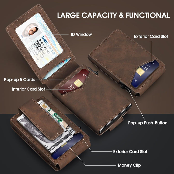 Minimalist RFID-Blocking Leather Card Wallet Bowlift