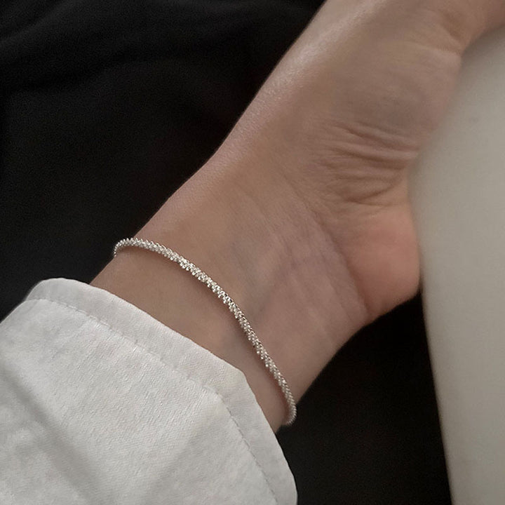 Sleek Adjustable Crystal Ankle Bracelet Bowlift