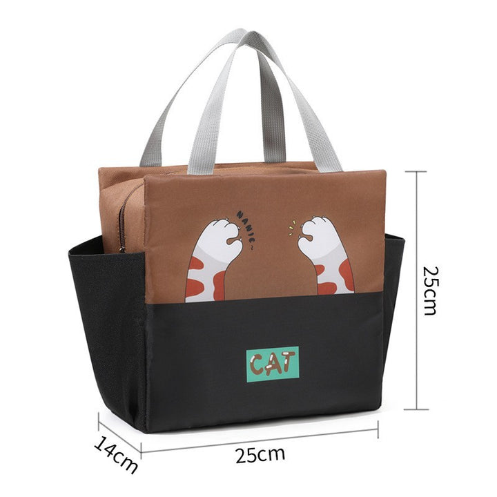 Insulated Cat-Themed Lunch Tote