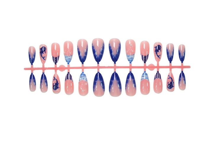 Nail art set with maritime motifs and modern designs Bowlift