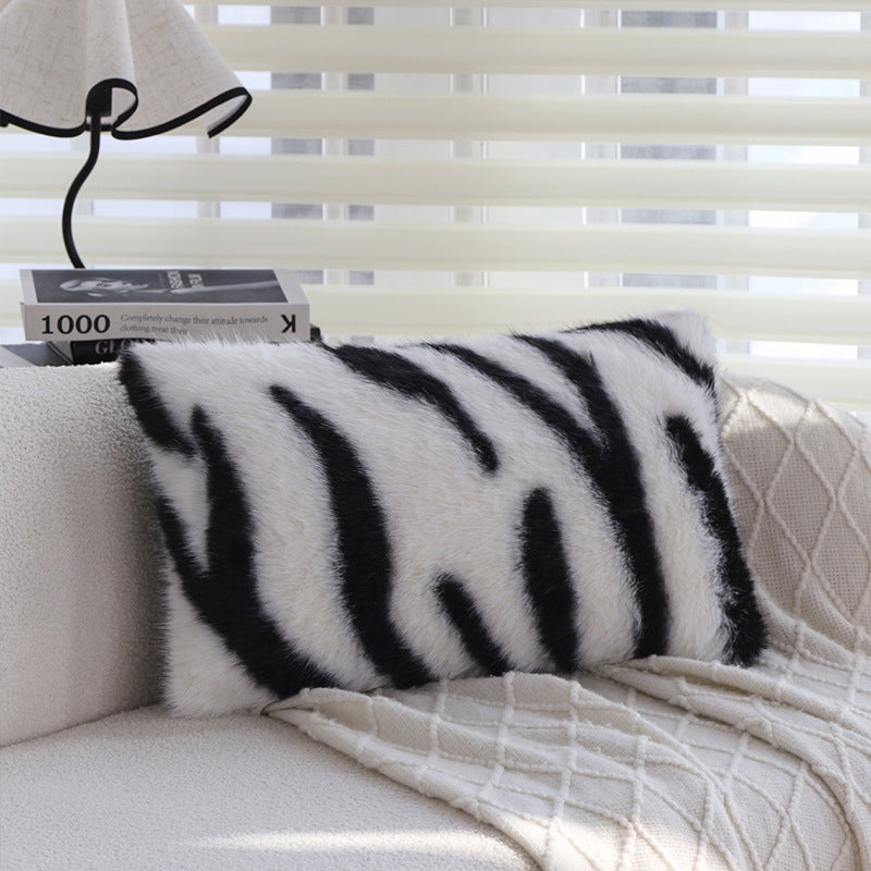 Luxurious faux fur pillowcase rectangular particularly soft Bowlift