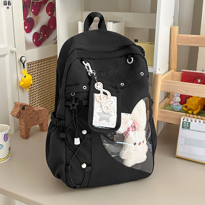 Cute Character-Themed Transparent Backpack Bowlift
