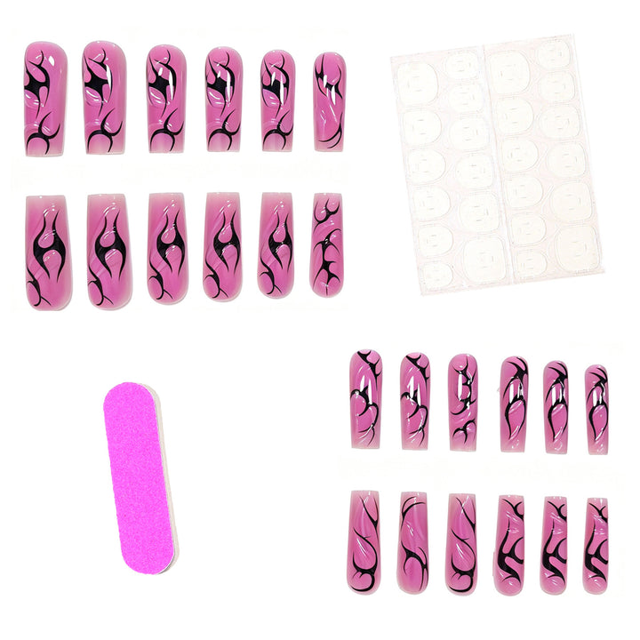 Artistic Long Acrylic Nail Enhancements Bowlift