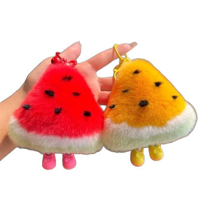 Plush Watermelon-Themed Keychain Set Bowlift