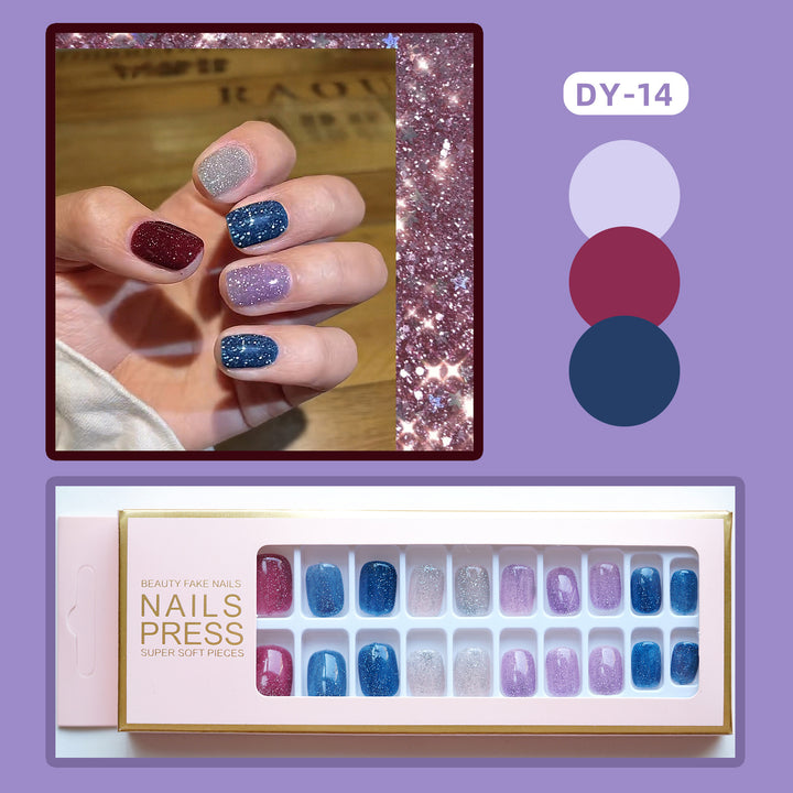 Glittery Press-On Nail Collection Bowlift
