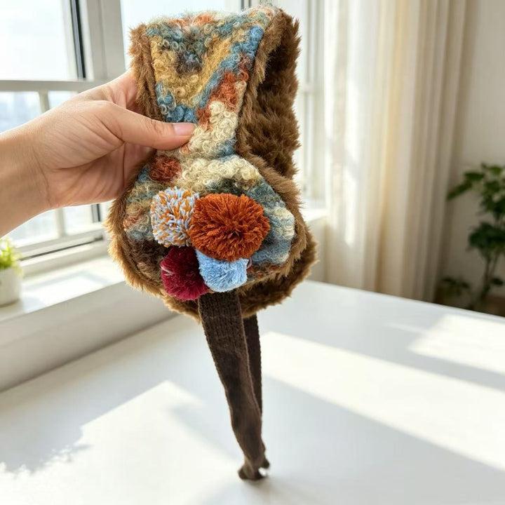 Cozy Floral Plush Headband Bowlift