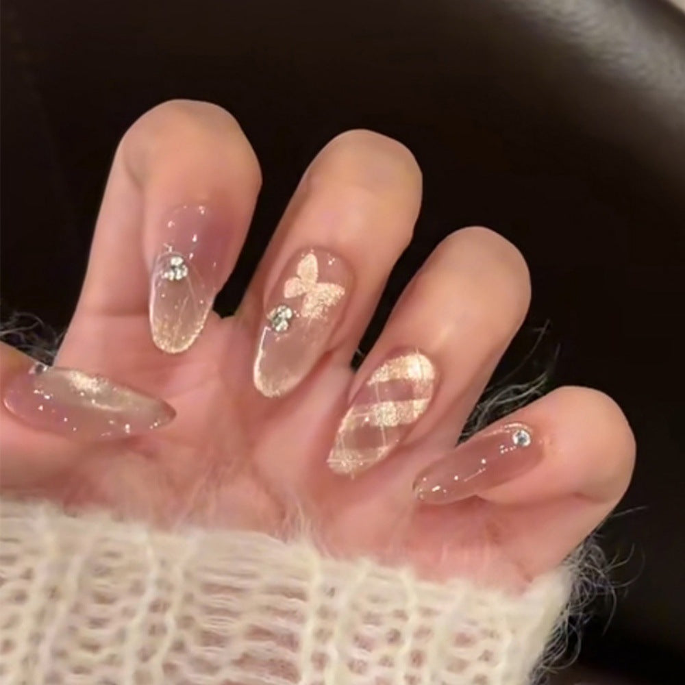 Artistic Floral and Gemstone Press-On Nails Bowlift